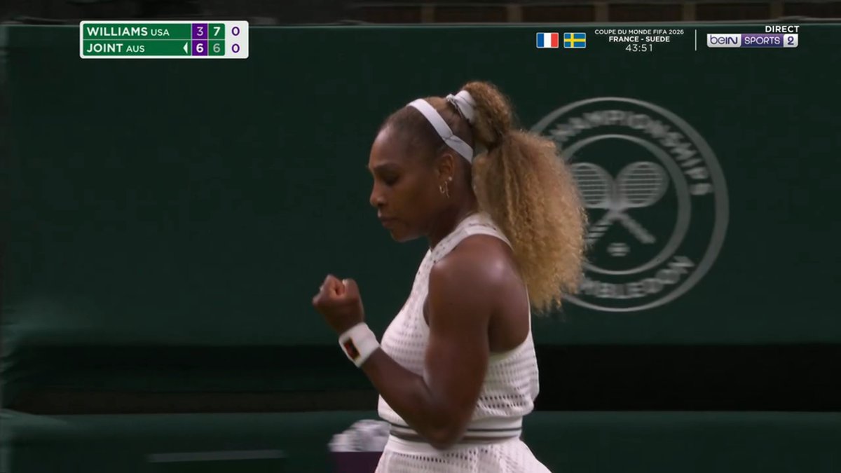 BastienFachan's tweet photo. SERENA WILLIAMS TAKES THE SECOND SET FROM MATCH POINT DOWN! https://t.co/Lq0fQOpCjM