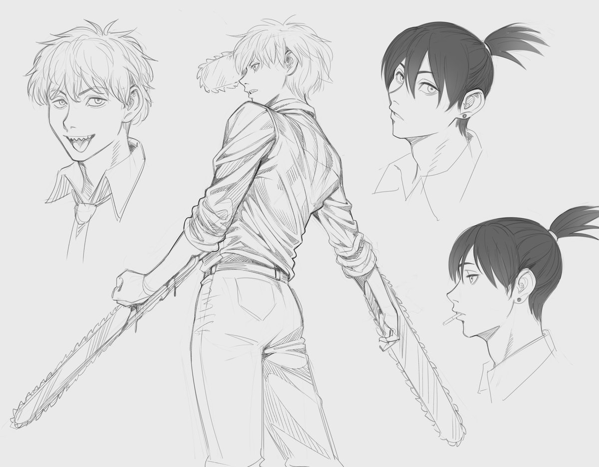 cheshirrrrrko's tweet photo. csm sketches https://t.co/OFvLTXwsGf