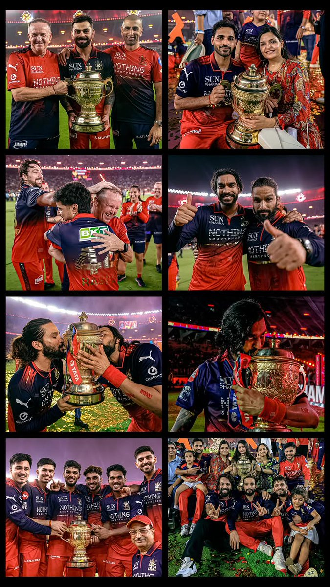 ThecoolMahi's tweet photo. This moment 🫶
One month later. Still ICONIC 🏆🥹

One month ago were crowned the 𝗖.𝗛.𝗔.𝗠.𝗣.𝗜.𝗢.𝗡.𝗦 of IPL2026🏆🏆❤🧿

#rcbforever https://t.co/l3Ym6G53Q6