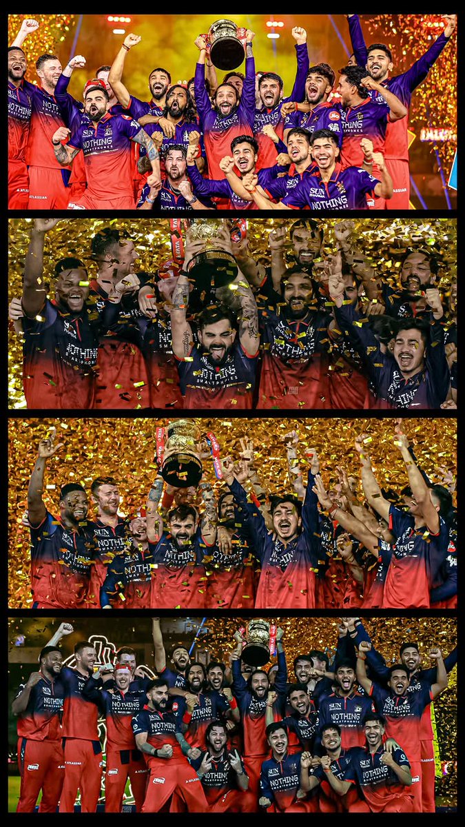 ThecoolMahi's tweet photo. This moment 🫶
One month later. Still ICONIC 🏆🥹

One month ago were crowned the 𝗖.𝗛.𝗔.𝗠.𝗣.𝗜.𝗢.𝗡.𝗦 of IPL2026🏆🏆❤🧿

#rcbforever https://t.co/l3Ym6G53Q6