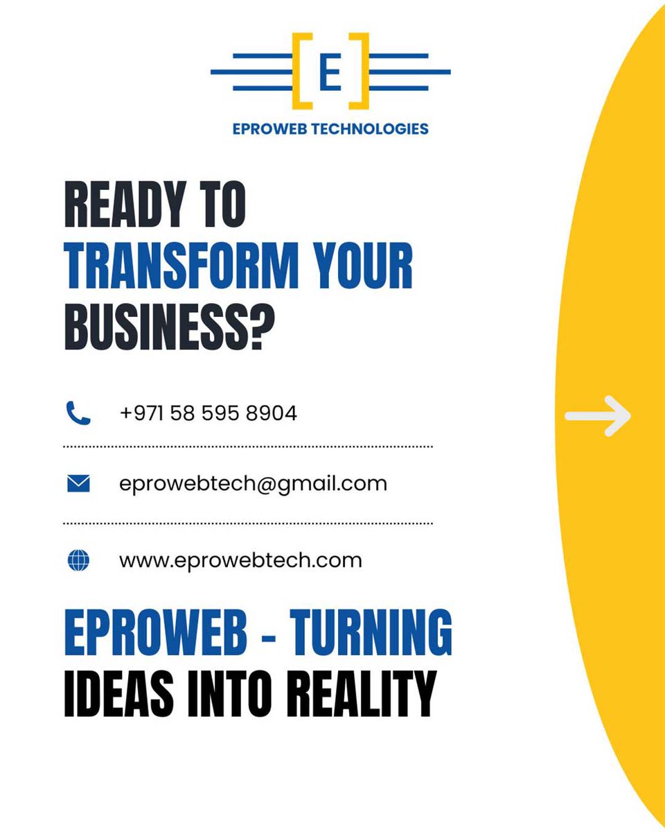 eprowebtech's tweet photo. Every successful business starts with the right strategy.

From websites and SEO to social media and lead generation, we help brands grow with solutions that deliver results.

Ready to take your business to the next level?

🌐 https://t.co/8ojtHJMZ8A

#EproWeb #DigitalMarketing https://t.co/TGWtojT51J