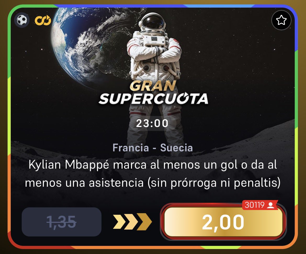 TipsNelson's tweet photo. ⚠️No nos disgusta para nada esta “GRAN SUPER CUOTA”, de hecho nos encanta! Creemos que tiene gran valor y merece la pena meterle algo. Vosotros le encontrais el valor? https://t.co/CHZ2sSBZjI