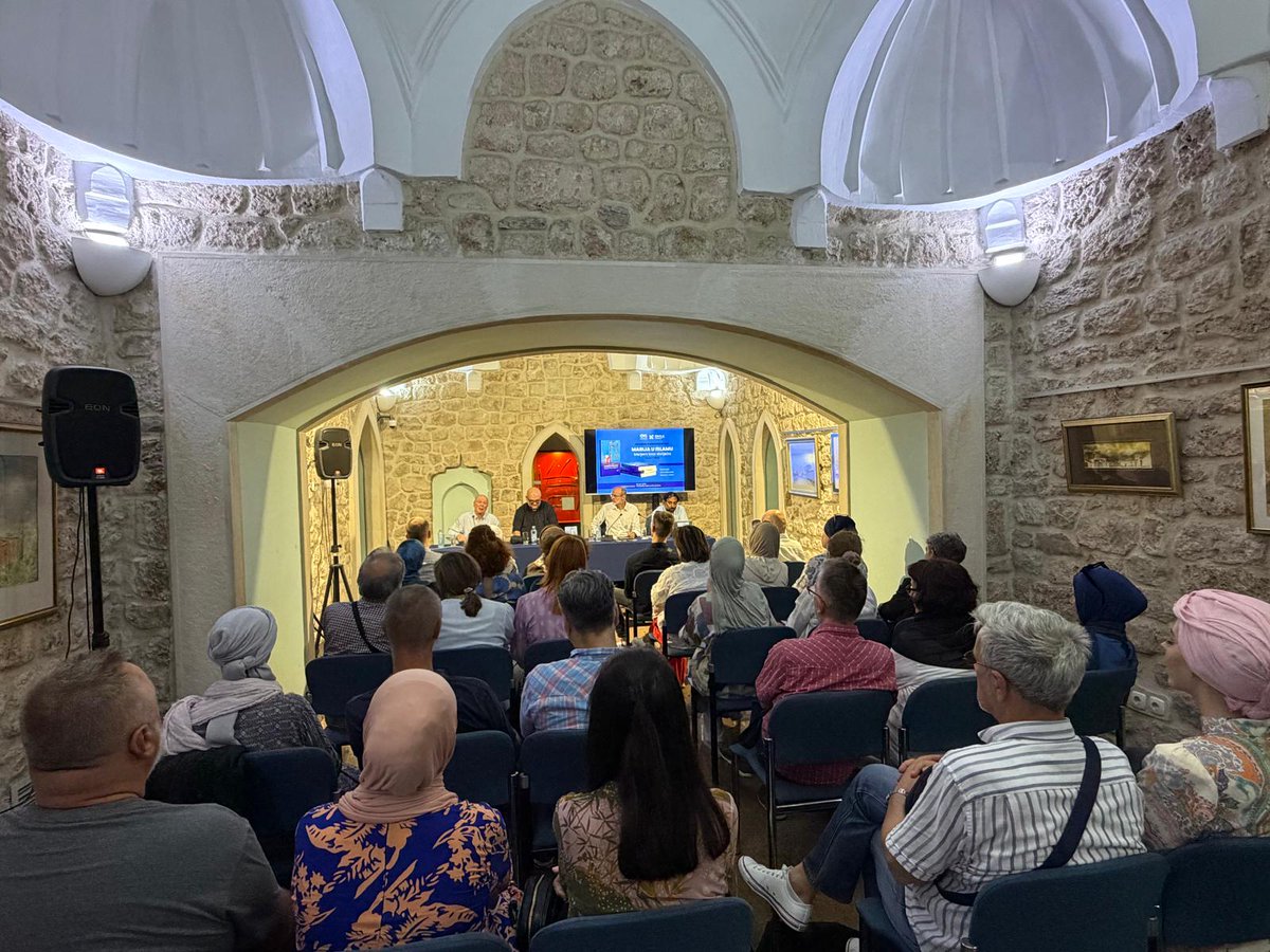 ymirza3131's tweet photo. We had a great book talk in Sarajevo, Bosnia!  I was honored to be part of a panel of Christian and Muslim scholars who discussed the new translation of my book “The Islamic Mary” into Bosnian.  Various scholars discussed the book, what they found relevant in it, and how it could contribute to interreligious dialogue.  Below are some of the points that resonated with me regarding the panel, specifically the comments of Father Mario Bernadić, the Dean of the Catholic School of Theology at the University of Sarajevo:

First, he mentioned that he was interested in learning more about Islam, but he found that much of the Islamic literature was difficult to engage with, especially given the Arabic terms and terminology.  He appreciated how the book was easy to read and accessible, especially to those who are not Muslims.  He learned new things about Islam, such as that the early Muslim community found refuge with an Abyssinian Christian king and that Mary served as a bridge between the faiths.  ​

Second, he appreciated the focus on the commonalities between Mary in the Islamic and Christian traditions, which did not veer into polemics.  For instance, he mentioned the shared visions of Mary held by Muslims and Christians, which led to interreligious harmony.  Nonetheless, the book did not elide the differences between the great world religions and preserved their uniqueness and distinctiveness.  Christians and Muslims may differ on the nature of Jesus, for instance, but that should not stand in the way of other commonalities and collaborations.

Third, he learned that the Qur’an and Islamic tradition emphasize Mary as a daughter, not just a mother.  In Catholic traditions, Mary is often emphasized as the mother of Jesus and the believers.  The idea of her as “mother” provides a framework in understanding her role within the church and as a model for women.  The idea of her as “daughter” adds a new dimension to her personality, image, and being.

Last, he mentioned that he identified with me as we are mirrors of one another.  I am a Muslim minority living in the US in a predominantly Christian and secular society.  On the other hand, he is a Christian minority living in a predominantly Muslim and secular society.  We both want to live in dignity, honor and peace without compromising our beliefs and principles.  We understand that world peace is linked to peace between Christians and Muslims, as they are the world's two largest religions.  Dialogue should not be seen as exotic or strange, but should continue to be normalized.

The event was co-sponsored by Nahla and the Center for Advanced Studies.  Nahla is an educational and research organization that has been operating in Bosnia and Herzegovina for more than two decades, focusing on education, women's empowerment, research, and the development of social dialogue. The Center for Advanced Studies is an independent research institution that studies Islamic thought, culture, history, and contemporary social issues, and through its projects seeks to contribute to the development of academic and public debate on important social topics.
I love presenting on panels like these because I learn so much from the participants.  It provides new food for thought for new writings and spur new projects and programs.  I want to thank the organizers, especially Ahmet Ali Basic, for hosting, and the translator Elmina Musinovié for her work.