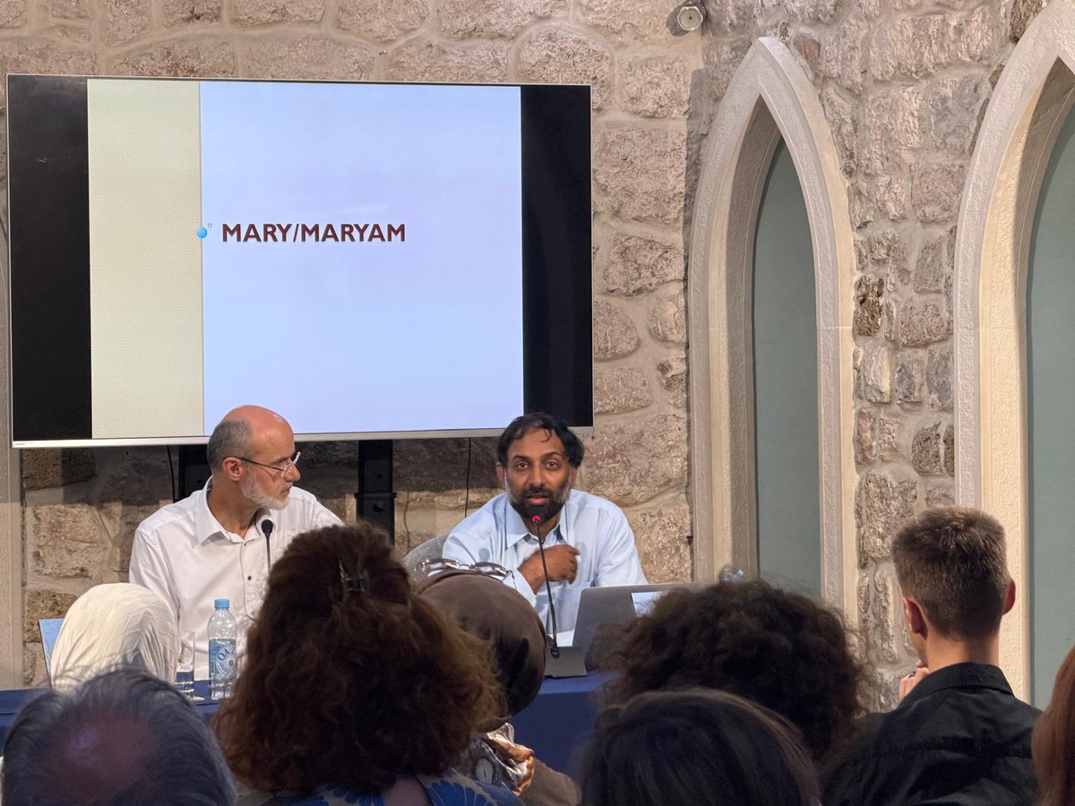 ymirza3131's tweet photo. We had a great book talk in Sarajevo, Bosnia!  I was honored to be part of a panel of Christian and Muslim scholars who discussed the new translation of my book “The Islamic Mary” into Bosnian.  Various scholars discussed the book, what they found relevant in it, and how it could contribute to interreligious dialogue.  Below are some of the points that resonated with me regarding the panel, specifically the comments of Father Mario Bernadić, the Dean of the Catholic School of Theology at the University of Sarajevo:

First, he mentioned that he was interested in learning more about Islam, but he found that much of the Islamic literature was difficult to engage with, especially given the Arabic terms and terminology.  He appreciated how the book was easy to read and accessible, especially to those who are not Muslims.  He learned new things about Islam, such as that the early Muslim community found refuge with an Abyssinian Christian king and that Mary served as a bridge between the faiths.  ​

Second, he appreciated the focus on the commonalities between Mary in the Islamic and Christian traditions, which did not veer into polemics.  For instance, he mentioned the shared visions of Mary held by Muslims and Christians, which led to interreligious harmony.  Nonetheless, the book did not elide the differences between the great world religions and preserved their uniqueness and distinctiveness.  Christians and Muslims may differ on the nature of Jesus, for instance, but that should not stand in the way of other commonalities and collaborations.

Third, he learned that the Qur’an and Islamic tradition emphasize Mary as a daughter, not just a mother.  In Catholic traditions, Mary is often emphasized as the mother of Jesus and the believers.  The idea of her as “mother” provides a framework in understanding her role within the church and as a model for women.  The idea of her as “daughter” adds a new dimension to her personality, image, and being.

Last, he mentioned that he identified with me as we are mirrors of one another.  I am a Muslim minority living in the US in a predominantly Christian and secular society.  On the other hand, he is a Christian minority living in a predominantly Muslim and secular society.  We both want to live in dignity, honor and peace without compromising our beliefs and principles.  We understand that world peace is linked to peace between Christians and Muslims, as they are the world's two largest religions.  Dialogue should not be seen as exotic or strange, but should continue to be normalized.

The event was co-sponsored by Nahla and the Center for Advanced Studies.  Nahla is an educational and research organization that has been operating in Bosnia and Herzegovina for more than two decades, focusing on education, women's empowerment, research, and the development of social dialogue. The Center for Advanced Studies is an independent research institution that studies Islamic thought, culture, history, and contemporary social issues, and through its projects seeks to contribute to the development of academic and public debate on important social topics.
I love presenting on panels like these because I learn so much from the participants.  It provides new food for thought for new writings and spur new projects and programs.  I want to thank the organizers, especially Ahmet Ali Basic, for hosting, and the translator Elmina Musinovié for her work.