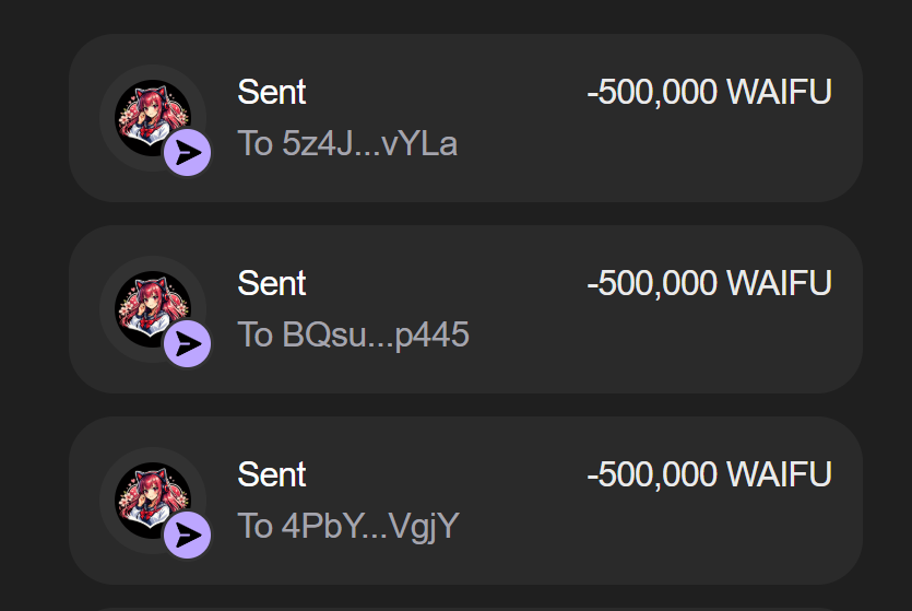 WaifuXSolana's tweet photo. MORE $WAIFU Airdrops coming soon
THIS IS OUR ONLY ACCOUNT 

Drop your Solana $SOL Address & RT ♻️ 
Follow @ZeusProjectSol 
 
Every wallet will receive 500,000 $WAIFU 🎁 

Buy On X, Send between 0.2 SOL and 10 SOL to:
FXthzgW3t8TgBbXdt3LxBA744kH416GGLpdbNHTfrNhD

1 $SOL = 10M $WAIFU 
  
Retweet & Drop Sol Address for 500,000 $WAIFU