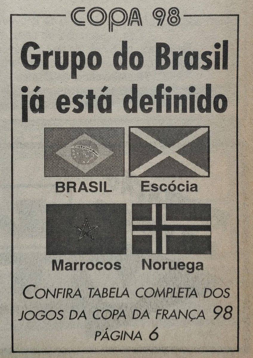 historiaocultaa's tweet photo. Copa do Mundo de 1998. https://t.co/Jk9XZkY65b