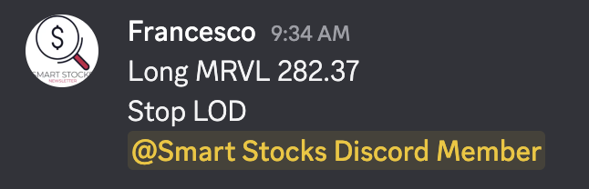 FranVezz's tweet photo. $MRVL (new long)

Top focus name into the session was ready for it.

Beautiful trendline break, let’s see if it can chew into the gap and work its way to highs.

👉 https://t.co/QRUOaEtf1Q https://t.co/wVz9RPrGX0