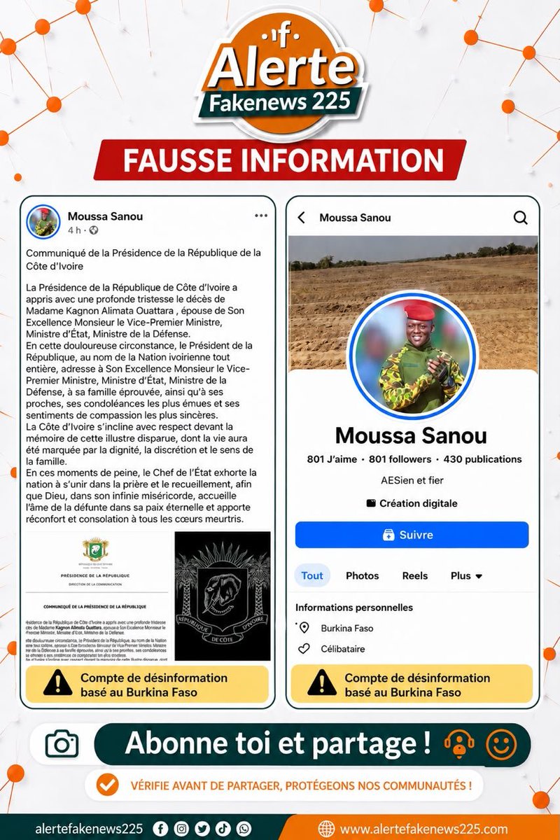 AkpaBenoit's tweet photo. On vous laisse quelques instants avec Bina Diarra, le FLA, le JNIM et compagnie... et vous voilà déjà de retour à fabriquer des fake news. 🤦🏾‍♂️😂

#FakeNews #Désinformation #Infox #StopFakeNews #EspritCritique #RestezVigilants https://t.co/L8a5AnBr4p