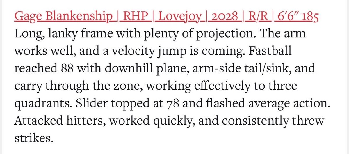 GageB28's tweet photo. Thank you for the report. @PrepBaseball_TX https://t.co/SKuk1ByHe2