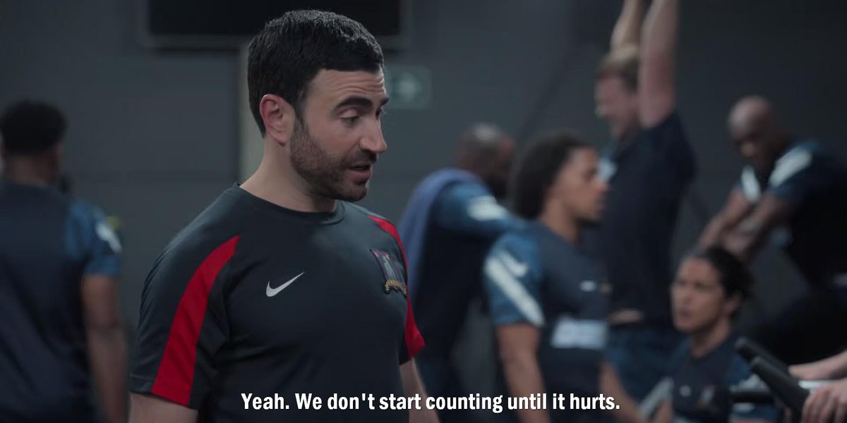 TedLassoism's tweet photo. Yeah. We don't start counting until it hurts.
Ted Lasso #S03E09
#TedLasso https://t.co/v2AV7fxniV