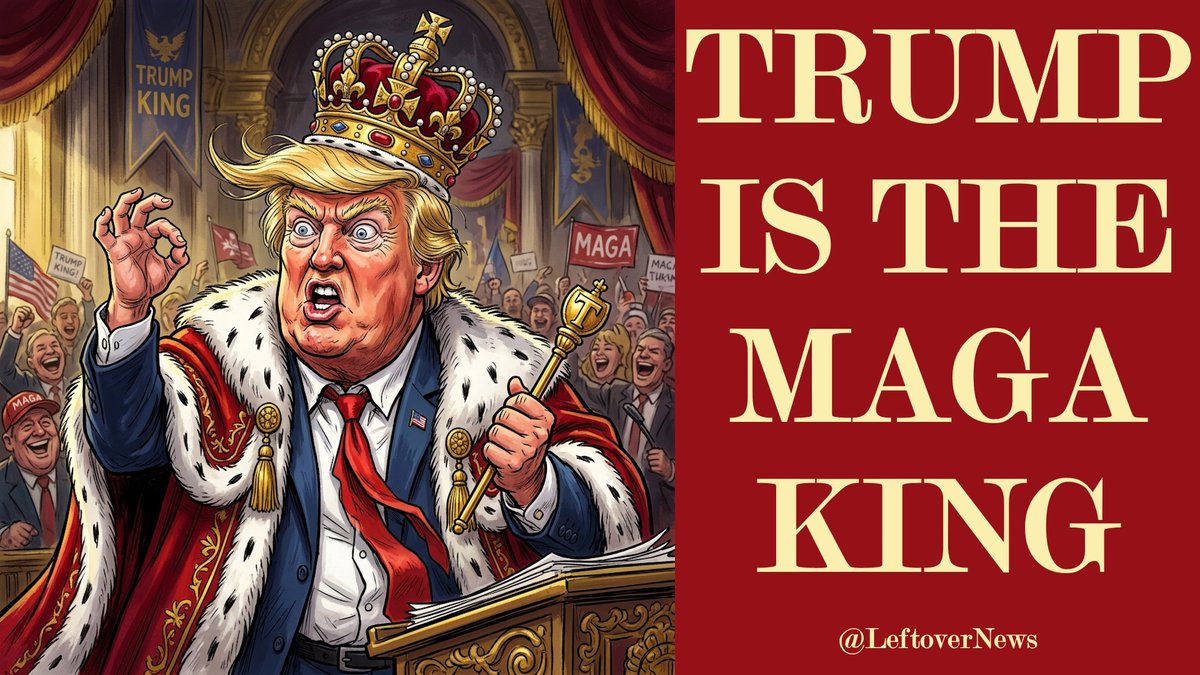 LeftoverNews's tweet photo. @CalltoActivism Megalomaniac Trump is the #MAGAKing https://t.co/aLg98DhSpd