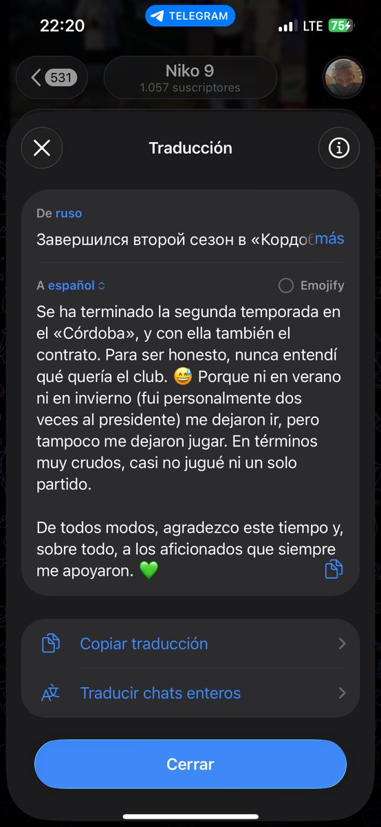 Alexroldan__'s tweet photo. Obolskii en su Telegram… 😅 @canblanquiverde #cordobacf https://t.co/hsoowlC5yQ