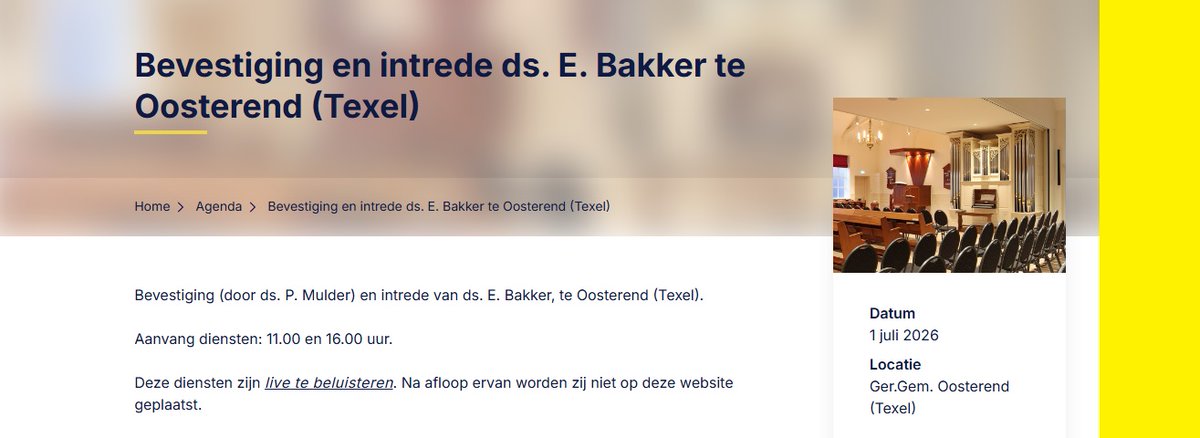 GerefGemeenten's tweet photo. Intrede en bevestiging ds. E. Bakker toch mee te luisteren, eilanders toch overstag 🩷
https://t.co/rR9x3MyNsV
#kerk #Texel #predikant
Met dank aan https://t.co/HdZ0b3JFPC https://t.co/wXFWJOAqtl