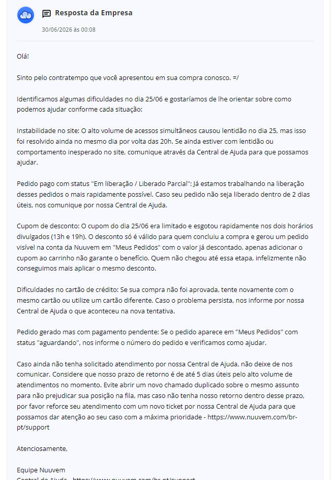 AllanCesarRp's tweet photo. @nuuvem Aquela resposta padrão CTRL+C, CTRL +V, 3 chances de fazer dar certo e nada...
13h, 19h e na resposta do suporte, falharam miseravelmente 🤡 https://t.co/zbk2juNuJS