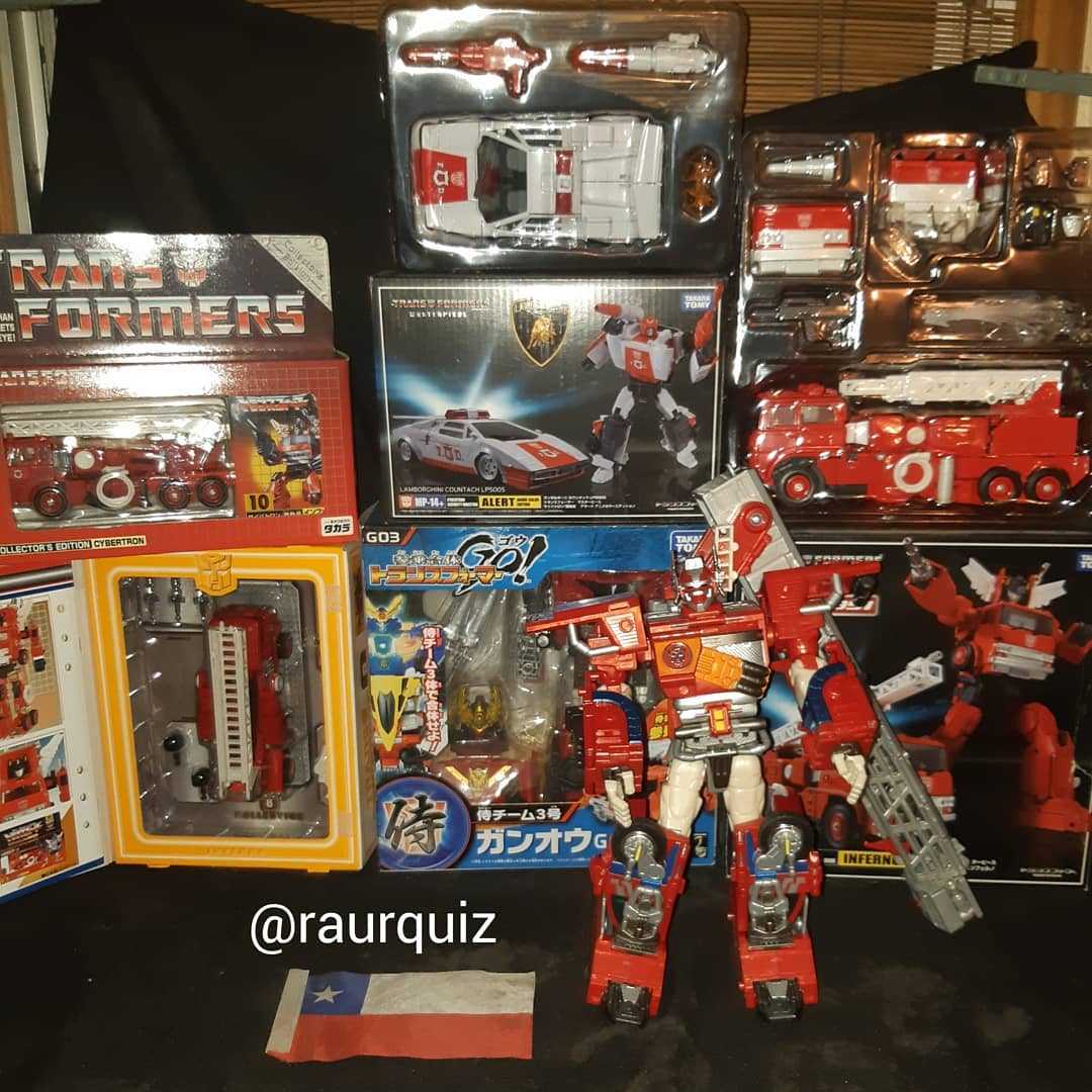 raurquiz's tweet photo. #diadelbombero #firefighterday #transformers #autobot #inferno #g1 #reissue #masterpiece #redalert #go #ganoh #carrobots #fireconvoy #actionfigures @Hasbro @takaratomytoys https://t.co/5PQhTEnsDa