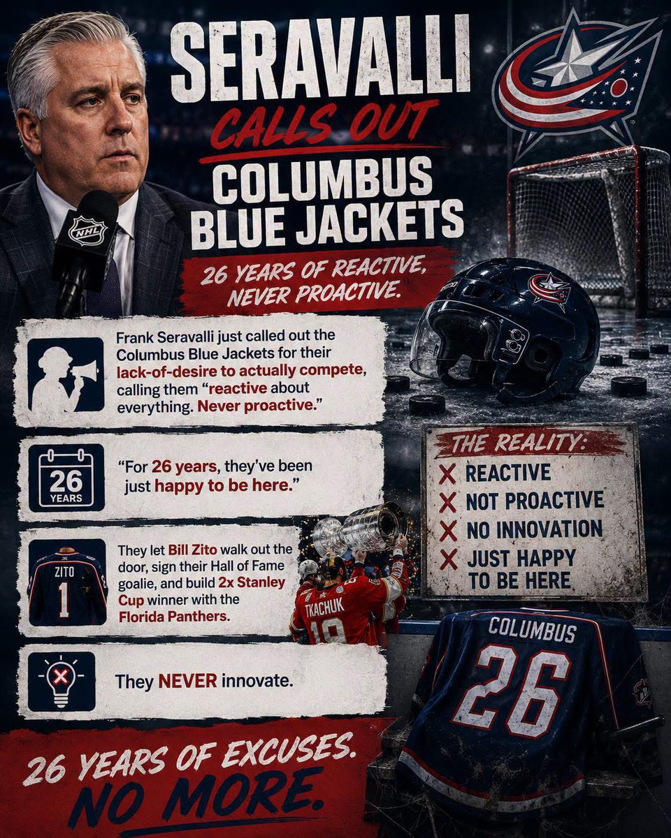 sarah____kent's tweet photo. This is what Frank Seravalli had to say about #cbj on his podcast.

📸/ hooked on hockey facebook https://t.co/IYS6lrOIWR