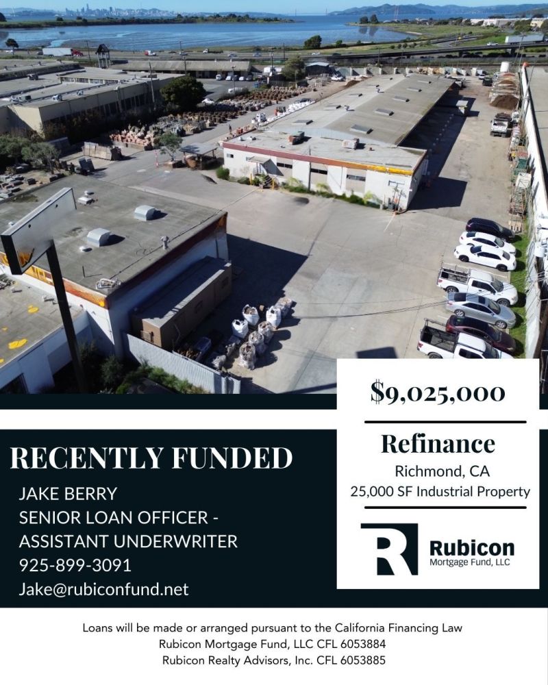 RubiconFund's tweet photo. We closed a $9,025,000 portfolio cash out loan that allowed a Bay Area investor to acquire two multi tenant industrial buildings in Sacramento entirely in cash while navigating a complex Reverse Exchange.

https://t.co/zlAORbj8A8

#rubiconmortgagefund #reverse1031 #bayarealender https://t.co/scNwFOKSIu