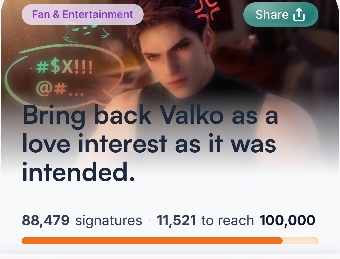 Xinyuuuee's tweet photo. Hey @Love_Deepspace after only few hours we have already 88k people asking you to bring him back. It’s not even close to being all of them and yet you think we don’t want him? Keep it in mind, he’s not even out and yet he has so many fans???? #BRINGVALKOBACK https://t.co/gSHzkTu0If