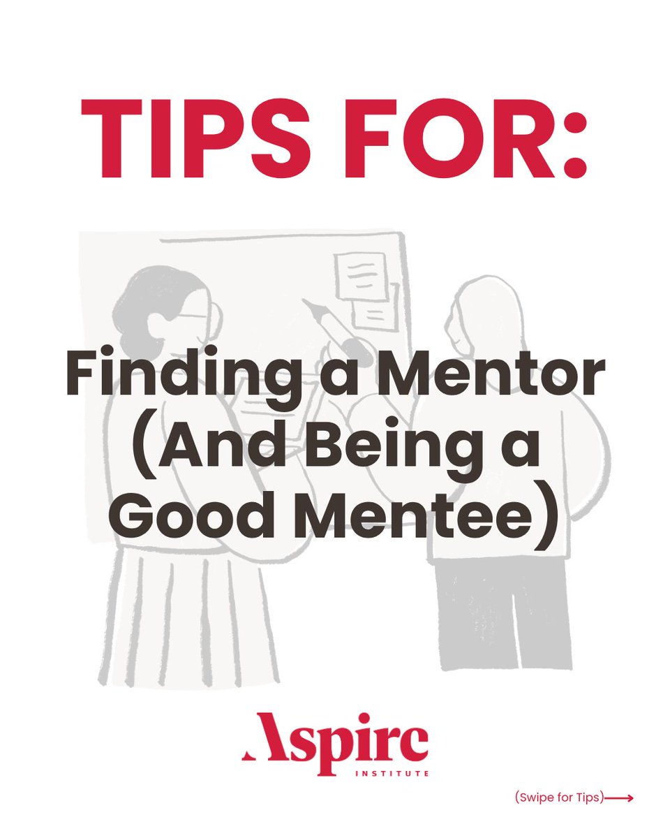 aspire_leaders's tweet photo. Looking for a mentor but not sure where to start? Swipe through for tips from the Harvard Business Review to learn more!
🔗https://t.co/HA9hc3Xw9h and https://t.co/G0kf0pZlsl
#aspireleadersprogram #firstgen #youngleaders #youth #socialimpact https://t.co/TNkhSHJfQ6