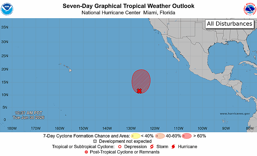 JTAnimates2026's tweet photo. NATL AOI; 0/0- Development is not expected.
#95E; 90/90- A depression is expected to form tonight or tomorrow.
#95W; High chance in the next 48hrs, TCFA issued. It has potential to be a strong one.
#96W; Medium chance in the next 48hrs as it clears the Philippines.
#wxtwitter https://t.co/CL5AQvoWFj