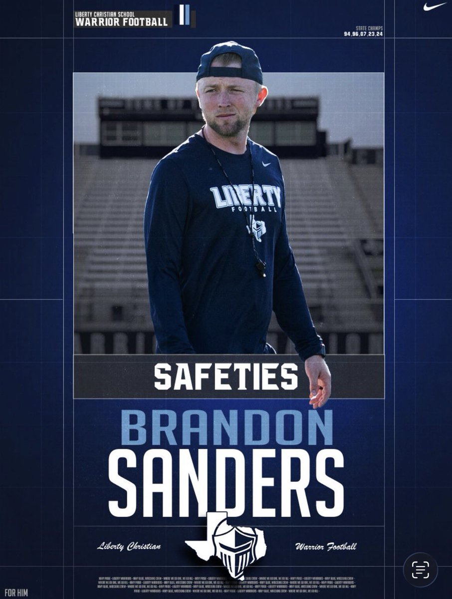 LCS__Football's tweet photo. Warrior Football is excited to welcome Coach Sanders! #ForHim #BeOne https://t.co/sgeFtVK5Ku