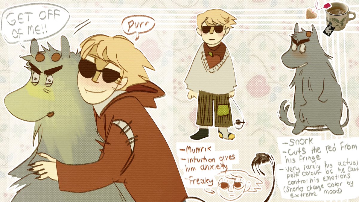 _jewag's tweet photo. when im too tired to roammmm i point my sails to the shore and head to your dooor theres always a fire back homee when the world is colder than a frozen boulderrr you keep me warmmmmm

my moomins davekat au  #homestuck https://t.co/CLwYkag8Pe