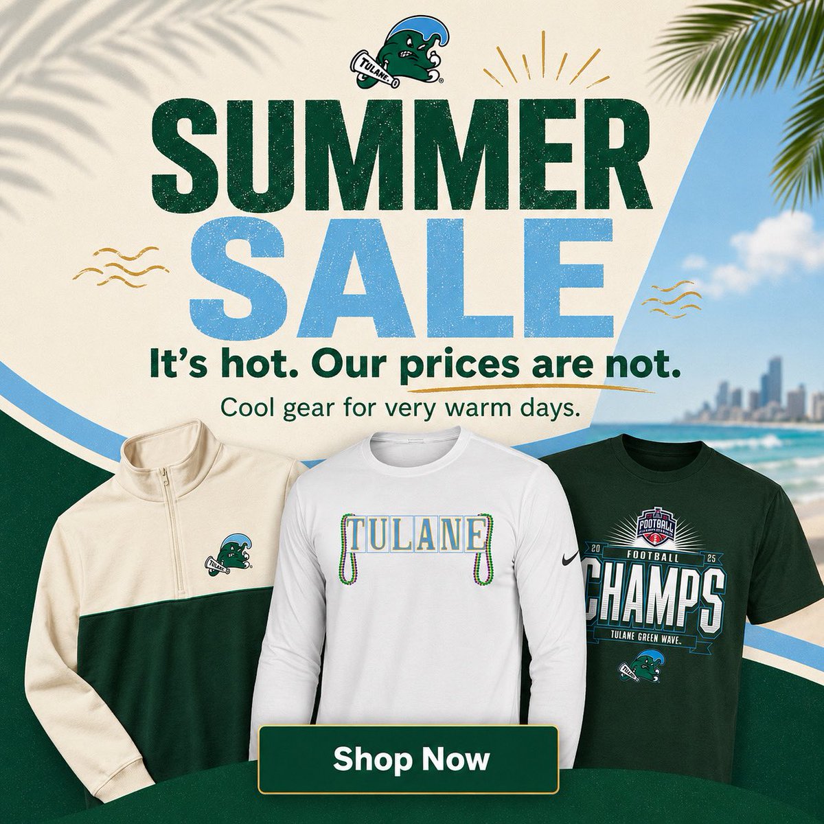 TulaneShop's tweet photo. It’s time to make room for new goodies!! Tons of products marked down and added to our sale rack. In store and online! —->> https://t.co/kf9r1q36pF https://t.co/6fduGe3egT