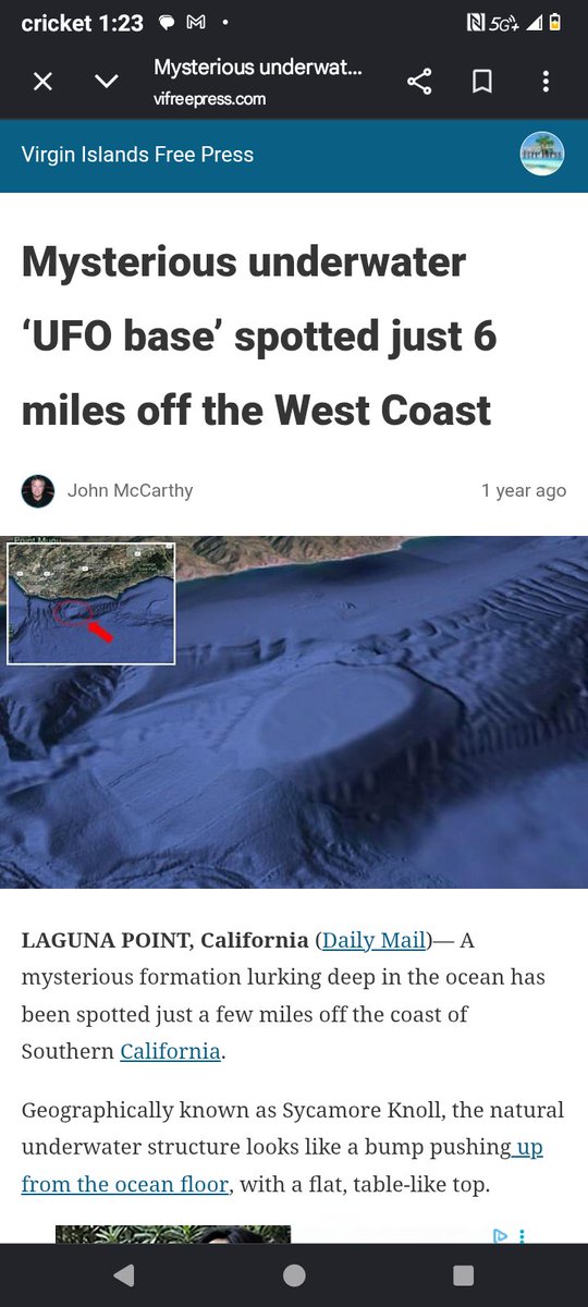 jerrylong469's tweet photo. Press to see. POINT DUME is off of the coast of Malibu California. It is an UNDER-WATER UFO base. Locals have seen UFOs go in out of the water. Look it up on the internet. https://t.co/uEyGARIn5W . https://t.co/LVNF8egWuo