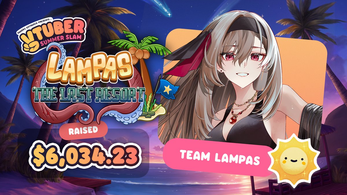 vioraweissheart's tweet photo. Thank you to everyone who tuned in and supported Lampas: #TheLastResort ☀️

We were able to raise $6,034.23 for @GamersOutreach and smash through multiple milestones! ♪(´▽｀) 

➡️ https://t.co/8a3QepJvP2

#VTuberSS2026