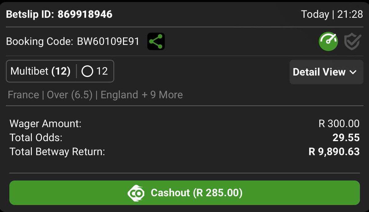 RoyalBETCODES's tweet photo. 🟢Night Shift

Betway betslip BW60109E91 https://t.co/fAxoC7bTcO https://t.co/tJ2ERHXxLL