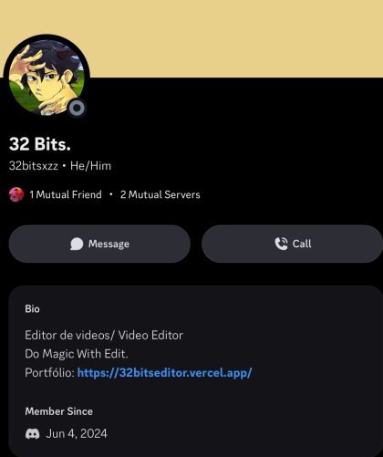 32Bitsxz's tweet photo. MANO TÂO SE PASSANDO POR MIM NO DISCORD, ME AJUDA A DENUNCIAR A CONTA POR FAVOR, O CARA TA PEGANDO CLIENTES MEUS! https://t.co/GLVR83iQ8D