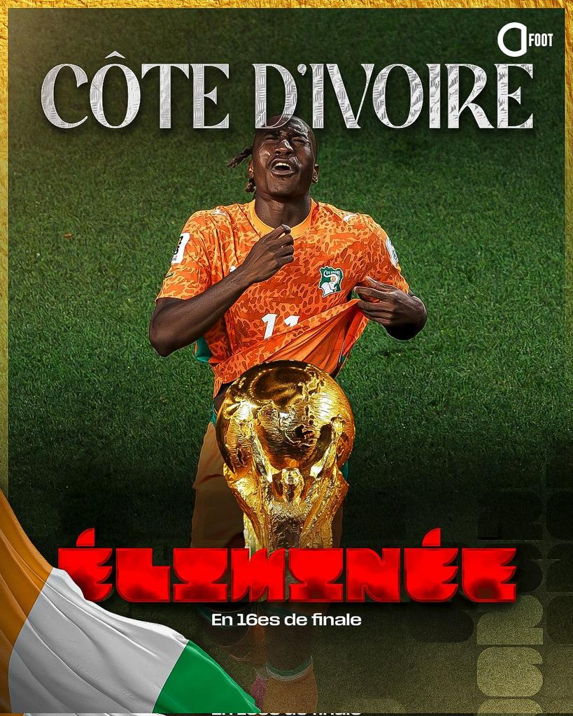 BarroMangala's tweet photo. Courage aux Éléphants, vous n'avez n'avez pas démérité mais c'est le football qui a gagné.  ! 🇨🇮💪 » https://t.co/ngl5q08Dsv