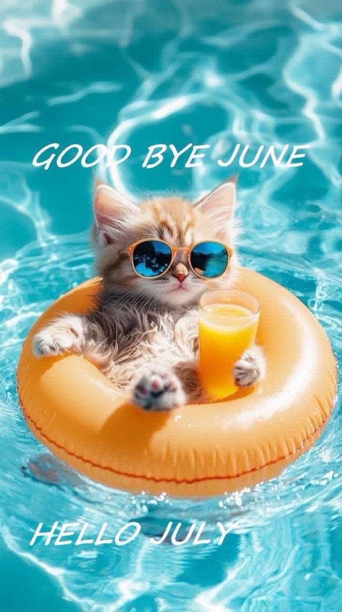 SusanDaw1's tweet photo. #GoodbyeJune 😺🐾🧡🐈🩵☀️💦🍹🌴😎 https://t.co/vGnlVyWrXa