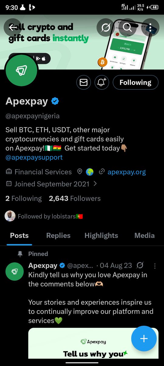 BallNaVibe01's tweet photo. @john322226 @apexpaynigeria Also gave them a follow ✍️ https://t.co/FkNLvKTtqz