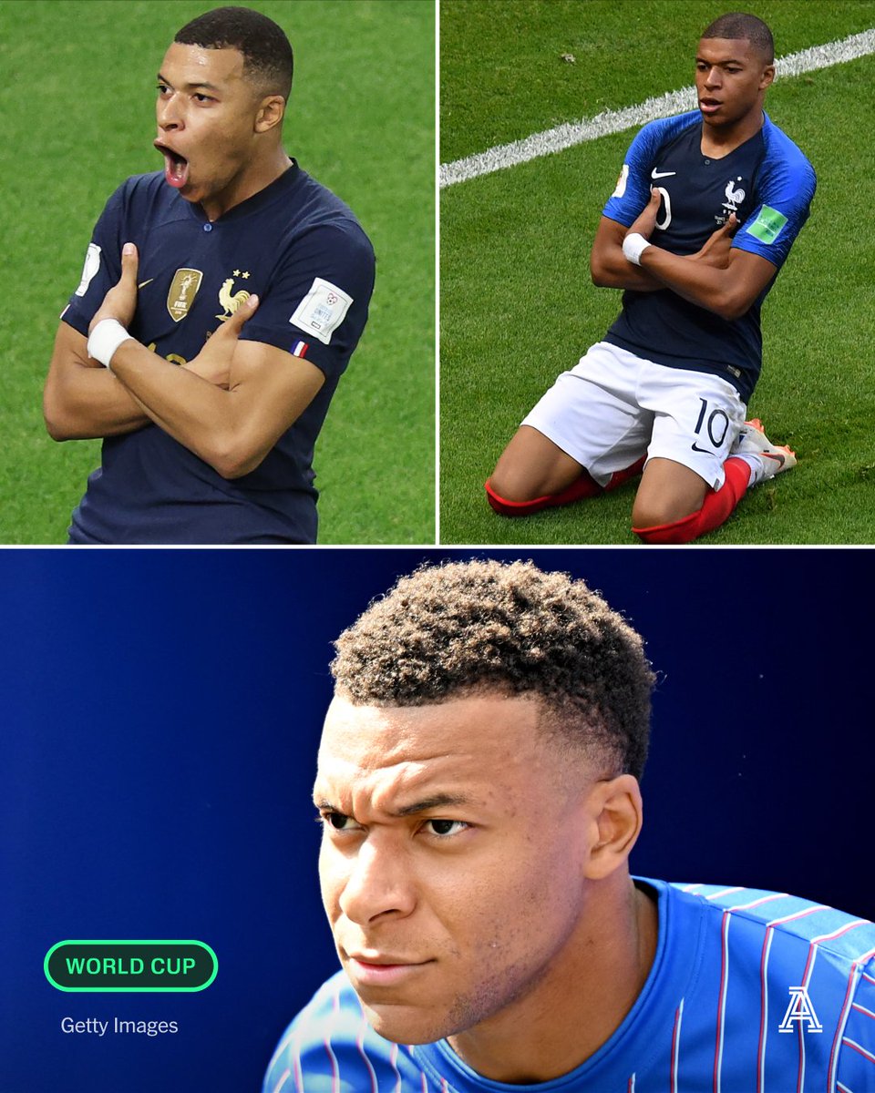 TheAthleticFC's tweet photo. France captain Kylian Mbappe is on the cusp of yet more World Cup history today.

If the 27-year-old finds the net he will have scored the most goals in the World Cup knockout stage ever.

He is currently tied at the top on eight goals with Brazilian duo Leonidas (1934 and 1938) and Ronaldo (1998, 2002 and 2006).

Mbappe scored three times in the knockout stage in 2018 and five times in 2022.

France vs Sweden live blog: https://t.co/AWVColNaBa