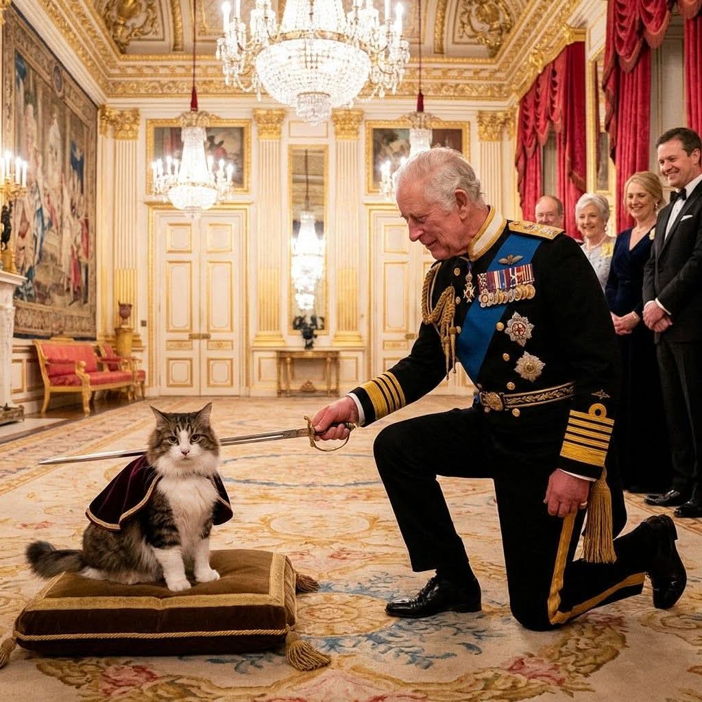 GreenEtty's tweet photo. Arise Sir Larry 
@AlanSla90124663 
@Leonlovescats 
@Obe_QT_Luke 
@cathiebun 
@WuffyisFloofy 
@Eliot01375004 https://t.co/i11GQ0xCNb