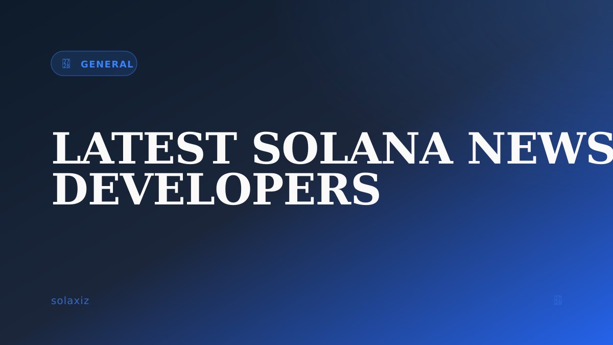 Cruxmint's tweet photo. Latest Solana News: Why Developers Are Coming Back to Build

There's a lot of talk about Solana lately. You might have heard about its incredible transaction speeds or its low fees. But for a while, people also talked about its network ou...

https://t.co/B5UQxV3v7g https://t.co/d6uBLe3FR6