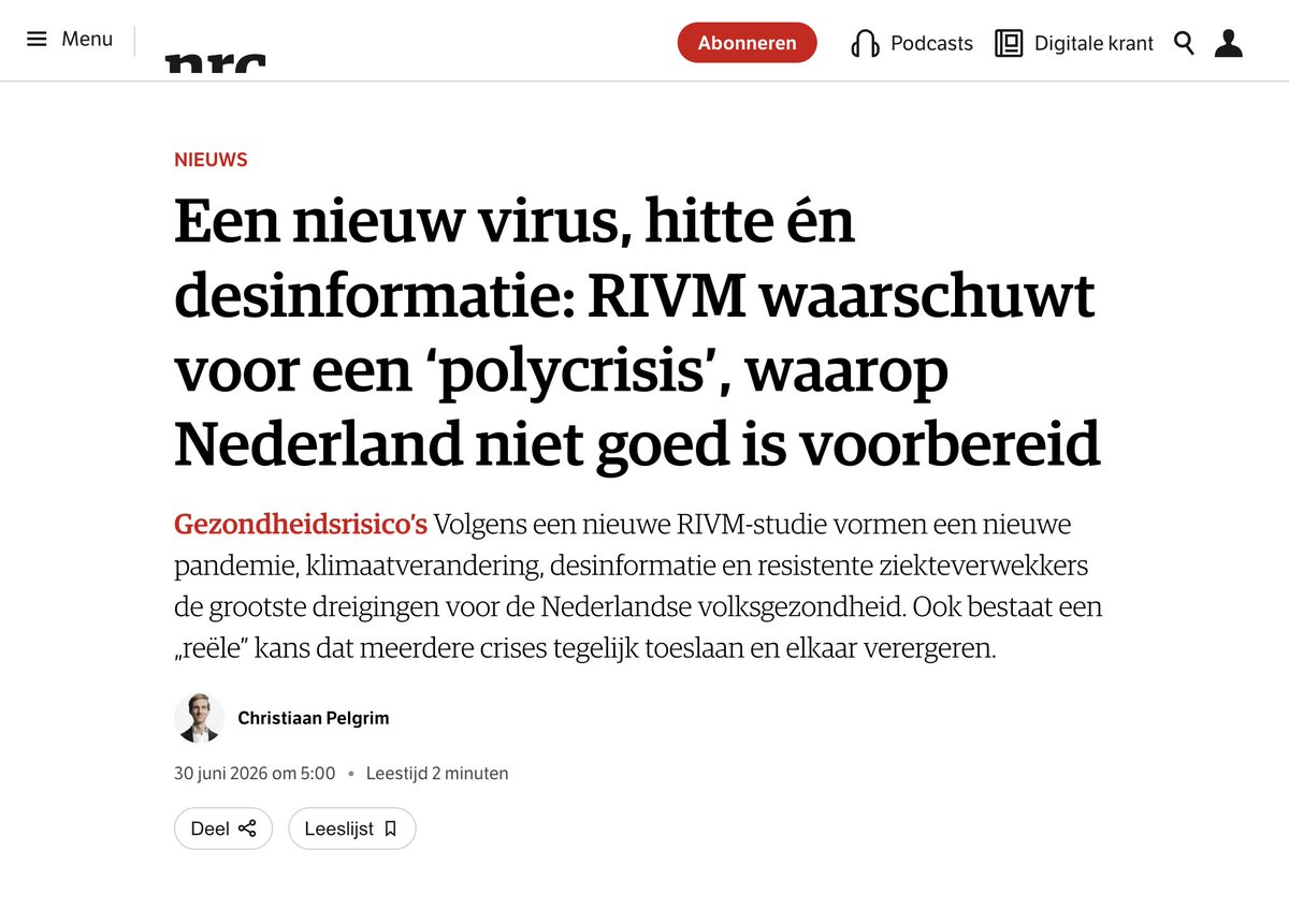 BumblebeeJoe's tweet photo. https://t.co/ziQaJrtrWx

"Op zo’n polycrisis is Nederland onvoldoende voorbereid, volgens het RIVM."

Ze gaan er al helemaal van soppen, daar bij het @rivm.

Een #polycrisis: 

Met de vorming van een echt poly-OMT, met daarin ook heel veel polykletskundigen. 

En natuurlijk heel veel polymaatregelen. Met heel veel polymondkapjes op je gezicht.

En ook heel veel polypersconferenties. 

Elke dag drie. Voor bij het ontbijt, voor bij de lunch en voor bij het diner. 

En als het code-zwart wordt, ook nog een 's nachts. 

En dan natuurlijk nog veel polydesinformatiebestrijders. 

En heel polyfekttjekkers zoals @pjvanerp. En nog veel meer polygestoordevogelaars zoals @KlaasvanDijk5.

Nee, dat moet polypolypolygestoorde vogelaar zijn. 

Wat missen we dan nog? Oh ja, polypathologische leugenaars als Fabulenne Wittelings...

God, help ons. Asjeblieft?

En natuurlijk met heel veel polykletskousen bij heel veel poly-klets- en keuvelprogramma's. 

En natuurlijk ook veel polykakelmedia met heel veel schetenwapskletskundigen. 

@mkeulemans tot de derde macht, zeg maar. 

Ach Lieve Heer, kunt u ons dat laatste in ieder geval besparen? Asjeblieft?

En natuurlijk ook heel veel poly-@C19RedTeam's. 

Ach Lieve Heer, ik durf het bijna niet te vragen, maar...

En daarna een aantal poly-parlementaire enquetes. Met polyblaagjes en polyhuppeltrutjes. Met daarbij natuurlijk een polykortzichtige voorzitter. 

Volgens mij is er maar een polycrisis. In Den Haag. In de @2eKamertweets. Op een stuk of wat na bijna 150. 

Als we daar nou eens mee zouden beginnen...

Lieve Heer? Mag ik nog een keer...

#HetIsBijDeWildePolySpinnenAf