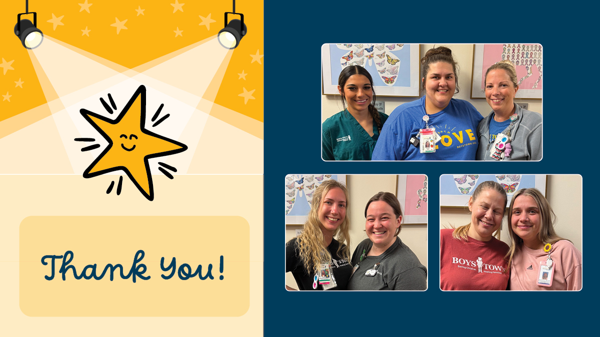 BoysTownHosp's tweet photo. We are so grateful for our CNAs! 💙 https://t.co/9cRXz7TVfa