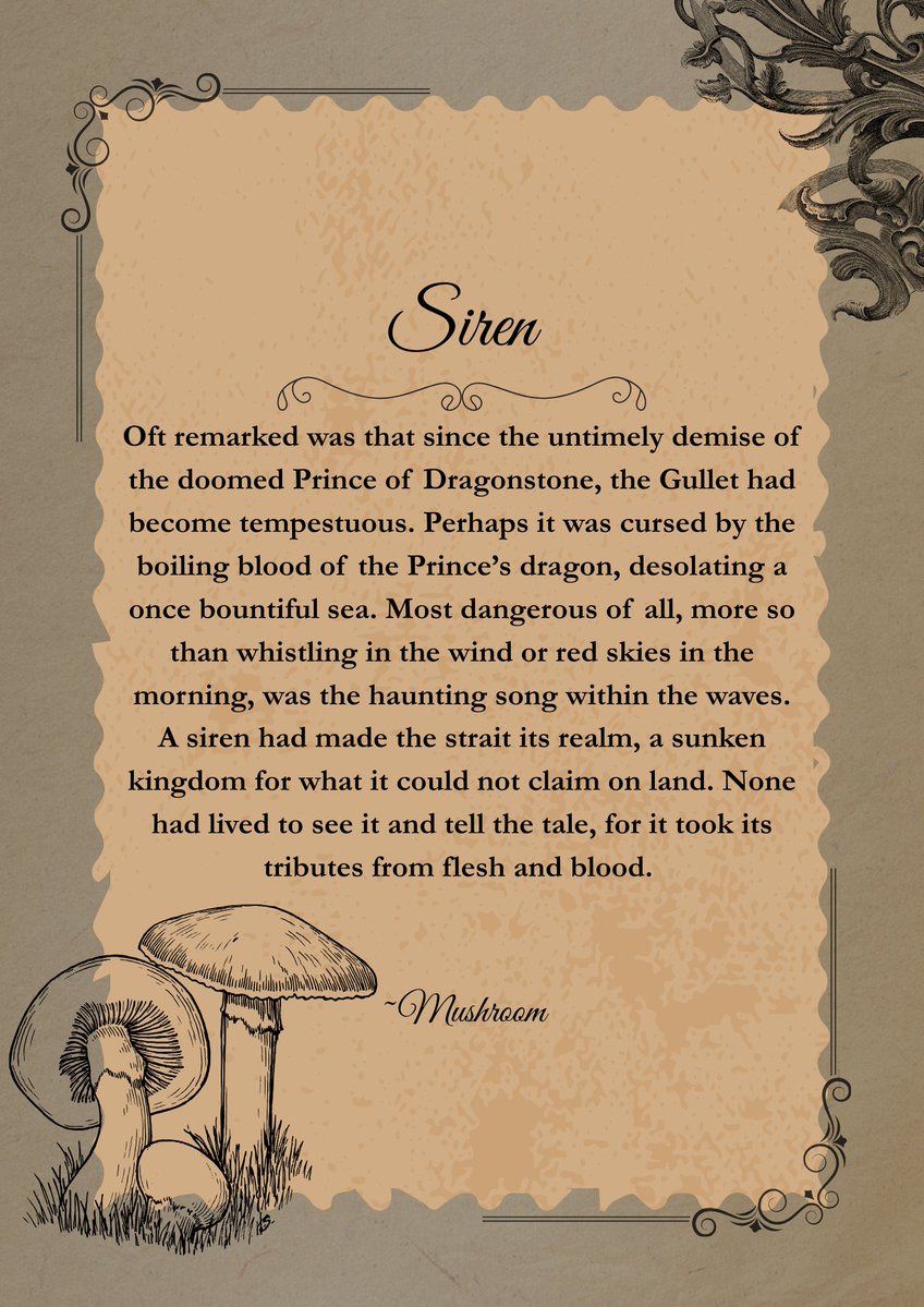 bottomjacaerys's tweet photo. Sailors whisper of merlings and maidens of the deep, fair of face and ruinous of song. Such tales are older than the Conquest itself. Whether the Gullet has grown stranger since the prince's fall is beyond my knowing, for a chronicler must weigh evidence, not indulge insinuation. https://t.co/8FVkzptBE2