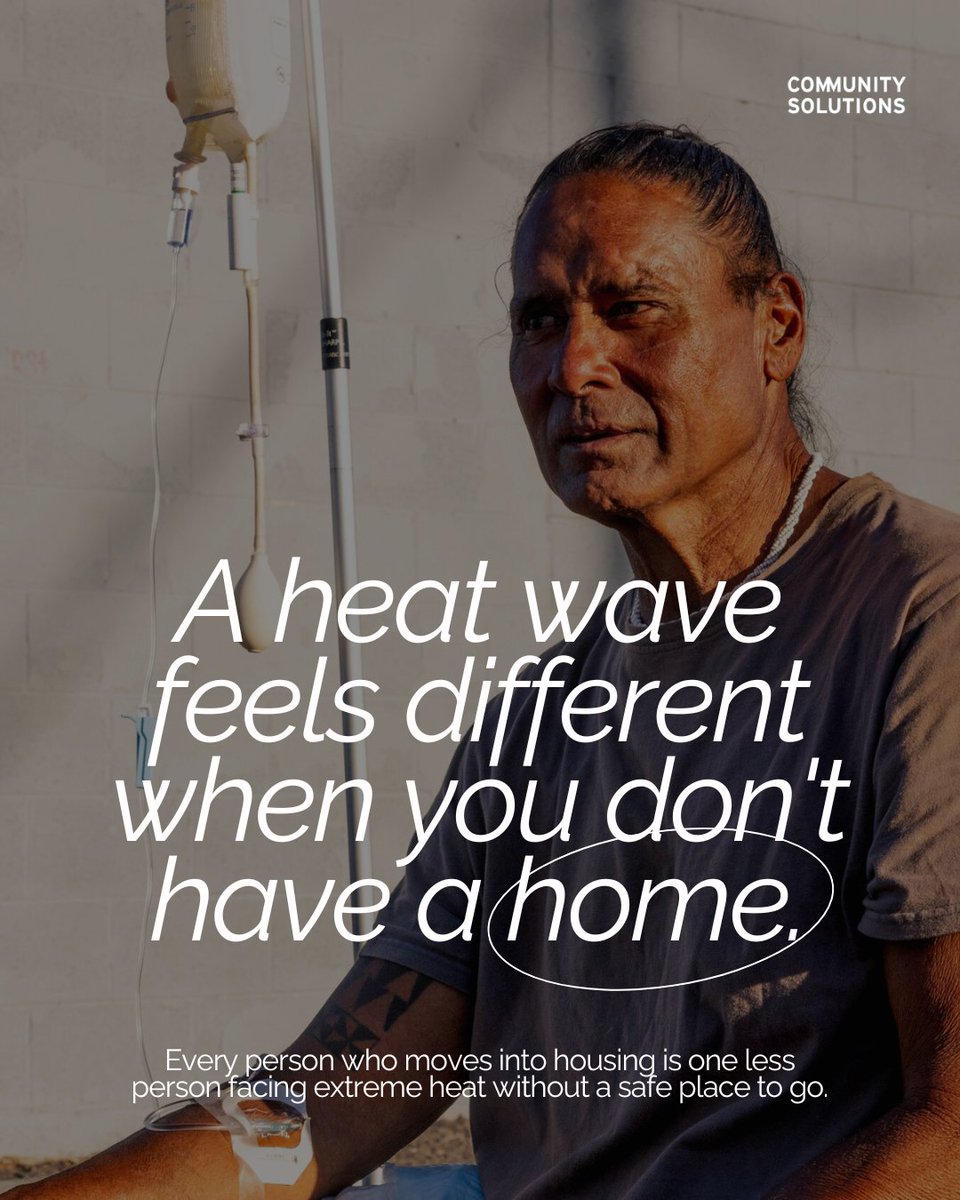 cmtysolutions's tweet photo. Summer heat is more than uncomfortable for people experiencing homelessness. It can be dangerous.

That's why communities across the country are working to help more people move indoors. Denver has reduced street homelessness by 64% since 2023. Dallas has reduced it by 87%. Atlanta has helped nearly 500 people move indoors through Downtown Rising.

Every person who moves into housing is one less person facing extreme heat without a safe place to go.

That's what progress looks like.