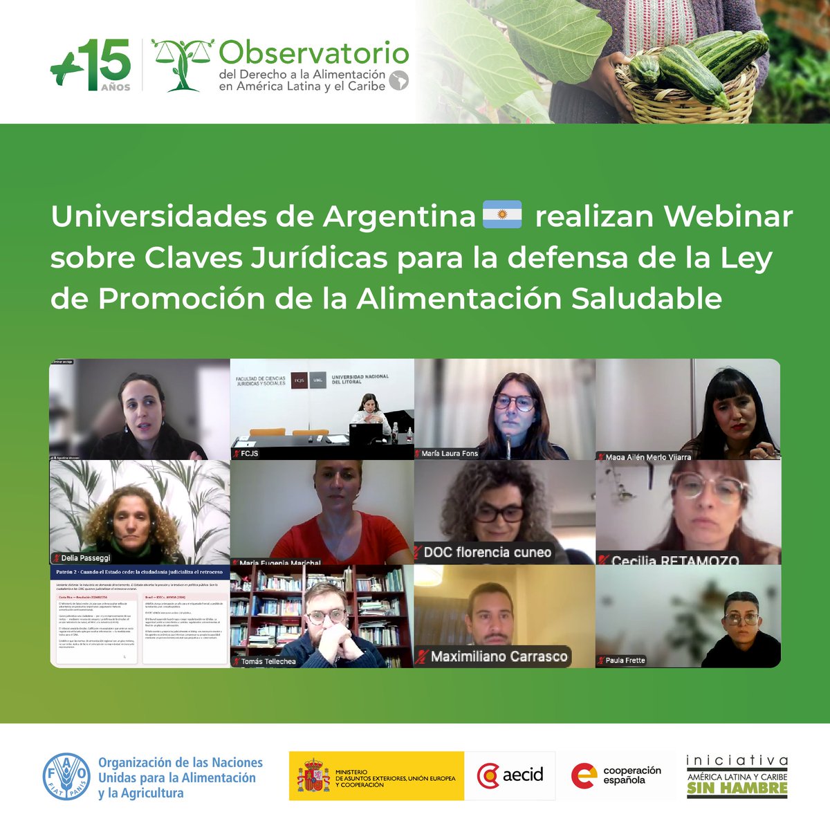 ODA_ALC's tweet photo. 🗣️ Observatorio del #DerechoALaAlimentación de Argentina🇦🇷, @FCJS_UNL y @fundeps realizaron Webinar "Mucho más que etiquetas: Claves jurídicas para la defensa de la Ley de Promoción de la Alimentación Saludable".

¡La academia en respaldo de nuestra alimentación adecuada! 🌱🛡️ https://t.co/6O5oegdSRD