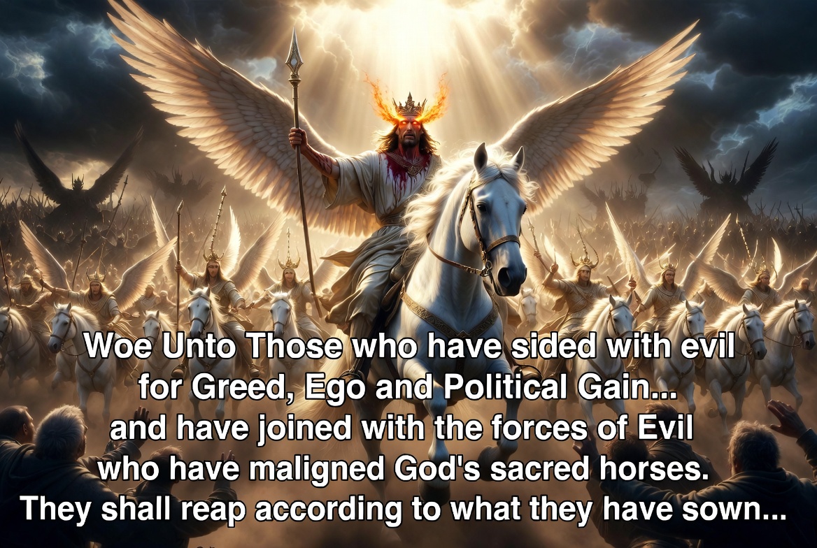 OfficialWHFB's tweet photo. SHARE this Important Message:  The Creator's Gift To Humankind, the sacred horse, is being abused and maligned by Evil Doers... They face the wrath of God...
WHFB and Our Loyal Supporters Stand Against Evil and anyone or so-called 'wild horse nonprofits using PZP' and doing harm to our precious wild horses.
#wildhorses #Revelation #PZP #WHFB @MichaelJaco9  @ShawnRyan762  @RobertKennedyJr  @RobertKennedyJc  @VernBuchanan  @DougBurgum
