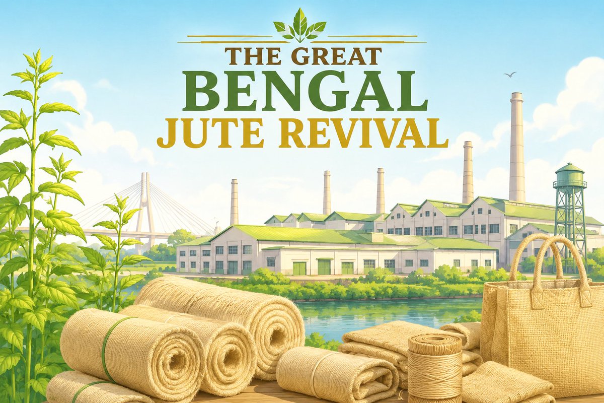🧵THE GREAT BENGAL JUTE REVIVAL 🧵 West Bengal’s historic jute industry ...