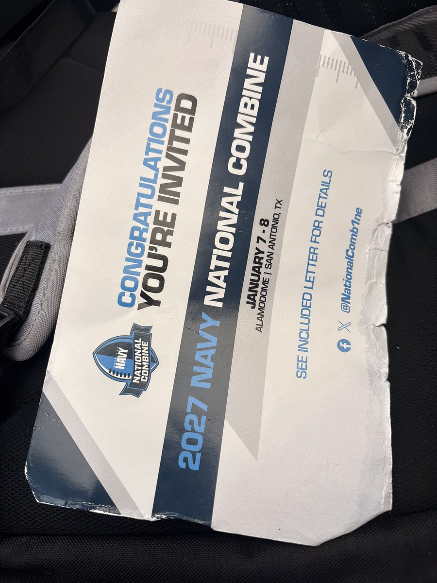 KadenMohrtuff's tweet photo. After great camp down in Naples Florida I am blessed to receive an invite to the 2027 navy national combine January 7-8th down in Texas https://t.co/dCijOfGR8b