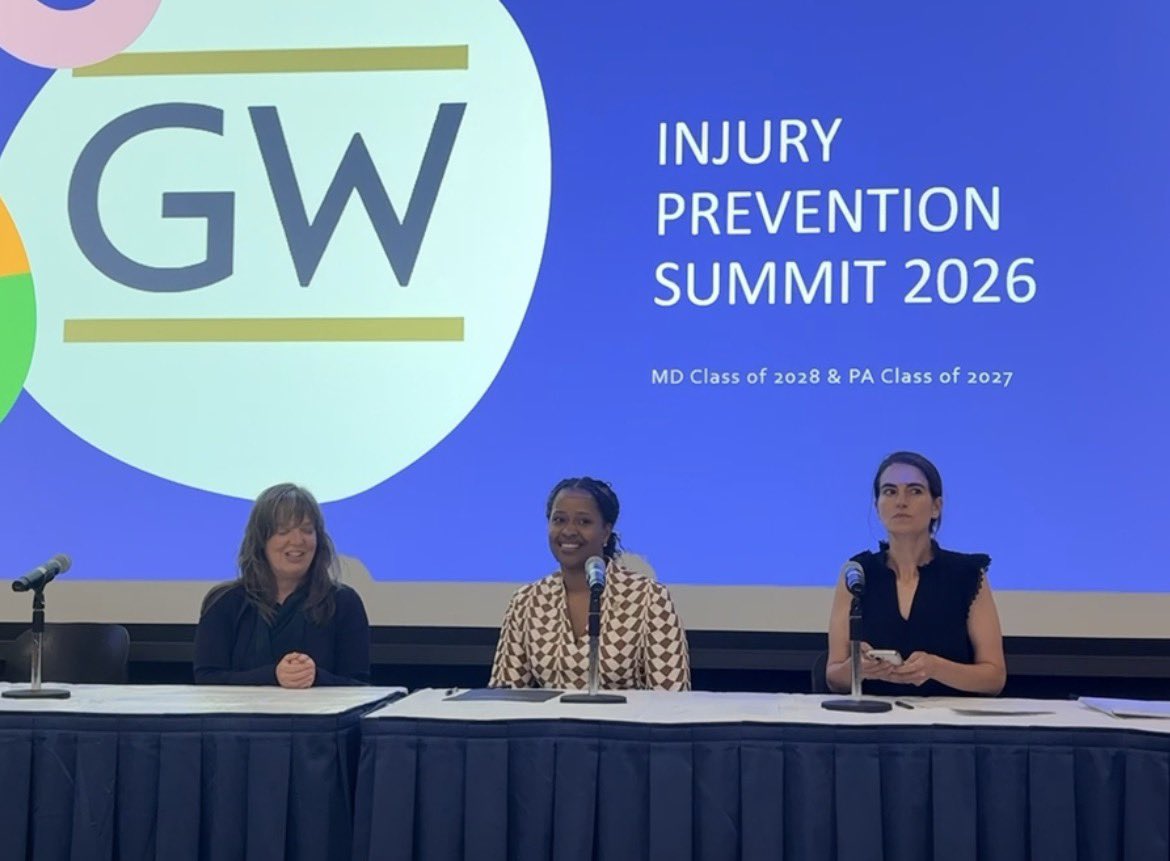 OVSJG_DC's tweet photo. Dir. Porter was a panelist during @GWtweets Injury Prevention Summit. The panelists explored barriers to community efforts aimed at reducing injuries related to interpersonal violence. They discussed the need for financial investments &amp; collaborations between organizations. https://t.co/aXHxVwznbv