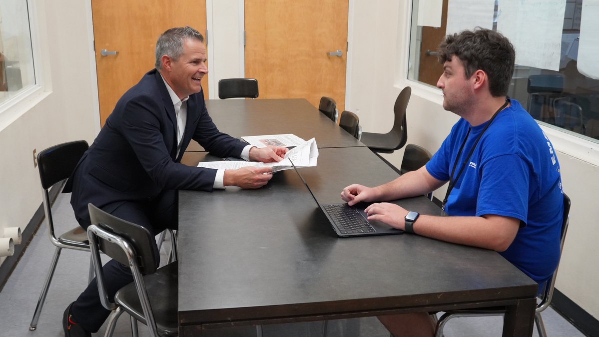 VanAyresHCPS's tweet photo. As many of our graduates prepare for college or have already begun summer classes, I wanted to recognize two outstanding graduates from Hillsborough High School.

Tanner Anderson and Olivia Holmes interviewed me for the school's US Magazine Spring 2026 edition. https://t.co/jDzk6ZGM1n