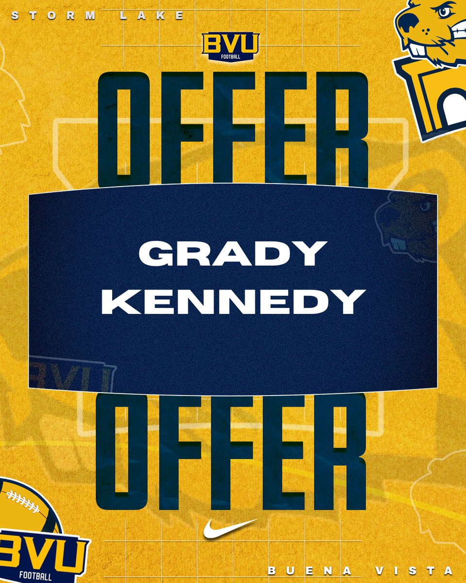 GradyKennedy72's tweet photo. I'm grateful to receive my second offer to play football from @Coach_Saterstad at @BVU_Football https://t.co/XzDI74NNp8