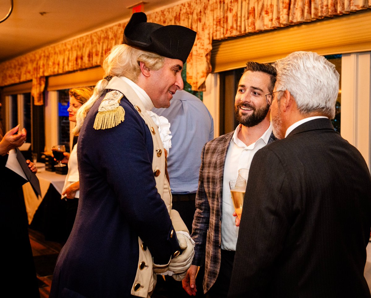 TheLafayetteCo's tweet photo. We kicked off the Semiquincentennial with Vive La Liberté: America's 250th Birthday Soirée at Mount Vernon, celebrating the Franco-American alliance. We were honored to host Denis Chazelle of @FACCWDC, Chuck Schwam of @LafayetteFriend, and even the Marquis de Lafayette himself! https://t.co/3bIZNpdL4n