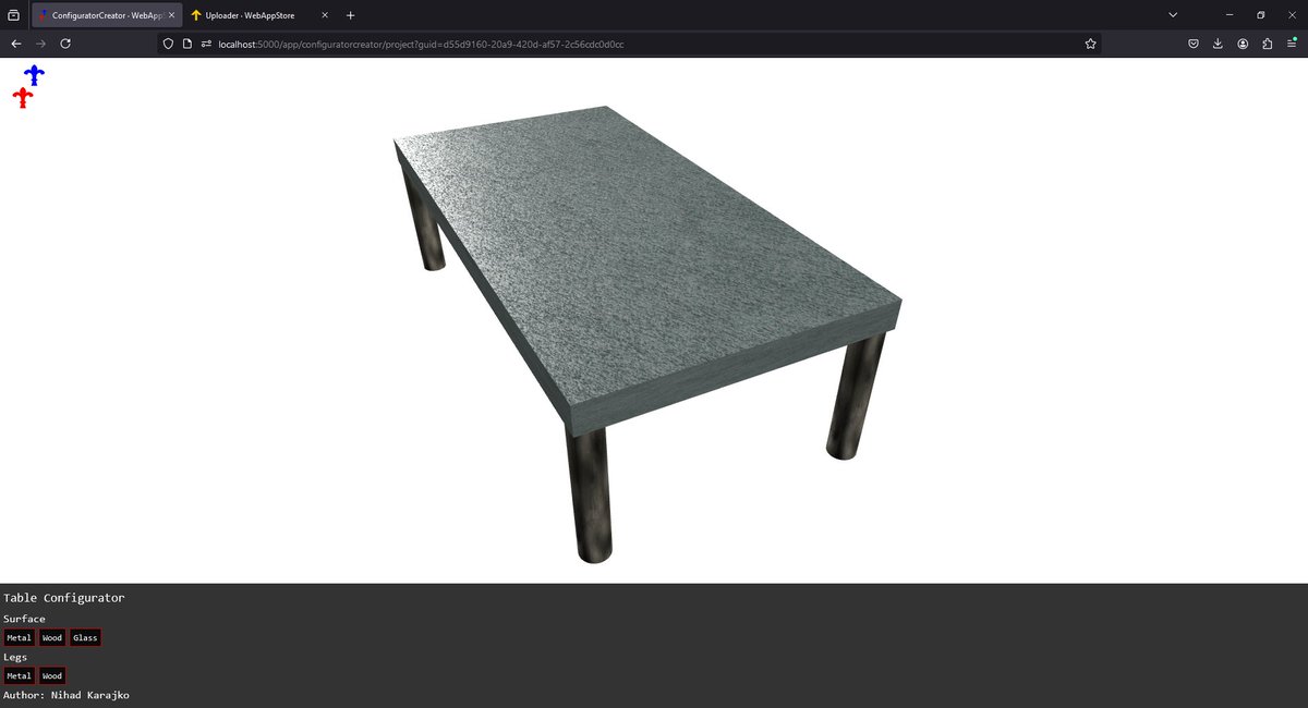 LiliumCode's tweet photo. XXX • VI • MMXXVI
Table Configurator is an interactive web app experience where user can customize a table model in real time and immediately see the changes in a 3D view. 🚀 More configurators coming soon.
#webapp #3d #configurator https://t.co/dQSLQMzz6G